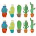 NUOLUX 10pcs Cactus Wooden Pegs Photo Clips Note Memo Holder