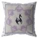 HomeRoots 16 Gray Purple Horse Indoor Outdoor Throw Pillow 20x20