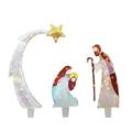 SUNSIOM 3D Easter Nativity Scene Yard Light LED Warm White Lights with Metal Stakes for Indoor Outdoor Garden Holiday Decoration