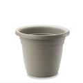 Crescent Garden In/Outdoor Emma Round Plastic Flower Pot Capuccino Colored Planter 12 Inches