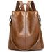 CoCopeanut Women PU Leather Backpack Vintage Travel Daypack School Bags Weekender Rucksack Laptop Briefcase