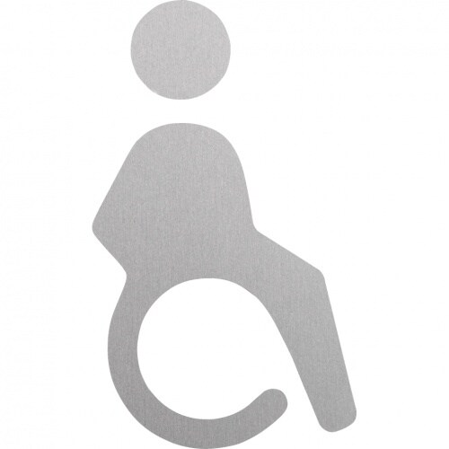 Dreifke® Schild | Piktogramm WC-Behinderte, ASR A4.1, Aluminium, selbstklebend, 1,5mm, Höhe 150mm Image