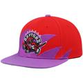 "Casquette Snapback en dents de requin Mitchell & Ness pour hommes, rouge/violet, Toronto Raptors Hardwood Classics - Homme Taille: OSFA"