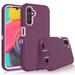 Galaxy A14 5G Cases 3 in 1 Sturdy Phone Case for Samsung Galaxy A14 5G Takfox Full-Body Shockproof Drop Protection Hybrid Bumper Rugged Rubber Cover Defend Matte Armor Phone Case -Wine Red