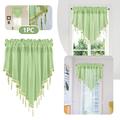 WANYNG textile curtain Solid Color Finished Curtain Curtain Drapery 51x24 Bedroom Home Decor Triangle Curtain Curtain Screen Kitchen Short Curtain Curtain Multicolor