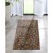 Well Woven Florence Floral Mosaic Flatweave 1 8 x 5 Runner Rug Brown