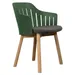 Cane-line Choice Indoor Dining Chair with Seat Cover, Teak Legs - 54500PPT | 54504T | 74500Y1501