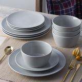 Noritake Colorscapes Swirl 12-Piece Coupe Dinnerware Set, Service For 4 Porcelain/Ceramic in Gray | Wayfair 4390-12E