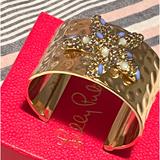 Lilly Pulitzer Jewelry | Lilly Pulitzer | Gem Starfish Cuff Bracelet | Color: Blue/Gold | Size: Os