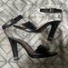 Gucci Shoes | Gucci Black Calf Skin Leather 4.5 Inch Heels Rare Vintage Timeless | Color: Black/Silver | Size: 7