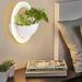 Orren Ellis Nordic Led Wall Sconces Modern Green Creative Plant Wall Light Aisle Wall Lamp in White | 7.8 H x 7.8 W x 3.9 D in | Wayfair