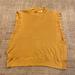 Free People Tops | Free People Mustard Mock Neck Muscle Tee | Color: Orange/Yellow | Size: Xs