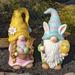 The Holiday Aisle® 2 Pieces Magensiums Easter Garden Gnome Couple w/ Bunny Ears & Painted Eggs Metal | 20.47 H x 11.42 W x 9.45 D in | Wayfair