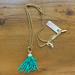 Jessica Simpson Jewelry | Jessica Simpson Nwt Long Gold & Teal Dangle Necklace | Color: Gold | Size: Os