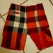 Burberry Bottoms | Burberry Linen Boys Shorts Sz 6y | Color: Black/Red | Size: 6b