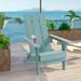 Rosecliff Heights Angelicamae Plastic/Resin Folding Adirondack Chair Plastic/Resin in Blue | 38.6 H x 30.3 W x 35.1 D in | Wayfair