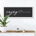 Trinx Enjoy the Little Things - Picture Frame Textual Art on Canvas in Black | 13.63 H x 37.63 W x 1.83 D in | Wayfair