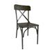 Rosalind Wheeler Azhara Cross Back Side Chair in Black Wood in Black/Brown | 37 H x 20 W x 17 D in | Wayfair FEF0C9E4C2C448AC82893B90BB5FC49F