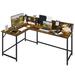 Ebern Designs Walkersville L-Shape Desk Wood/Metal in Black | 38 H x 65.5 W x 43.5 D in | Wayfair EA26024469C548C4A7764D60CE8DACF6