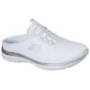 Sabot SKECHERS "SUMMITS SWIFT STEP", Damen, Gr. 35, weiß, Textil, sportlich, Schuhe, Sommerschuh, Schlappen, Schlupfschuh in veganer Verarbeitung