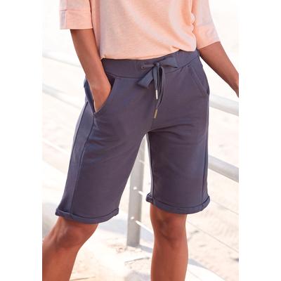 Sweatbermudas ELBSAND "Brinjana", Damen, Gr. S (36), N-Gr, grau (anthrazit), Sweatware, Obermaterial: 95% Baumwolle, 5% Elasthan, unifarben, casual, figurumspielend kniefrei, Hosen Shorts Strandshorts, mit Taschen, Shorts, kurze Hose, Jogginghose,... Image