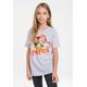 T-Shirt LOGOSHIRT "Langstrumpf & Herr Nilsson" Gr. 140, grau (grau, meliert) Mädchen Shirts T-Shirts