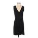 Gap Casual Dress - Sheath Plunge Sleeveless: Black Print Dresses - Women's Size 2