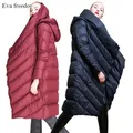 Manteau à col roulé Double couche pour femme veste en duvet à capuche hiver Design créatif