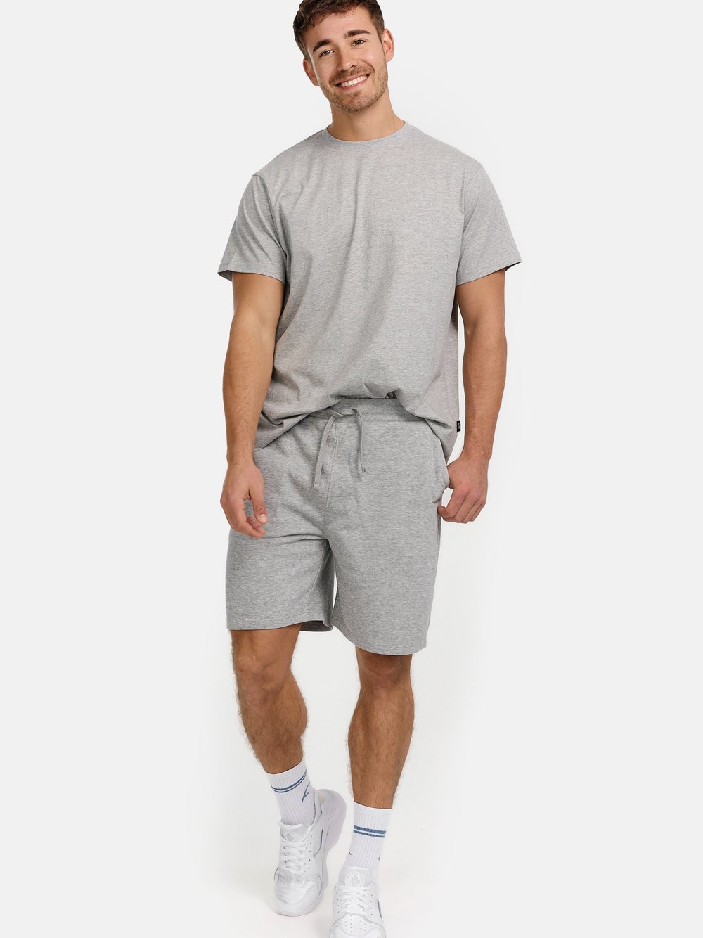 Indicode Shorts & Shirt Set Herren hellgrau, L Image