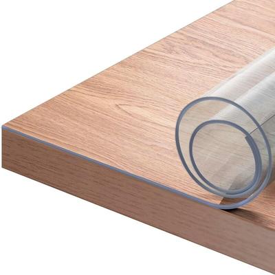 Woltu - Tischdecke 2 mm Wasserdicht Transparent Durchsichtige Tischfolie aus pvc Rechteckiger Image