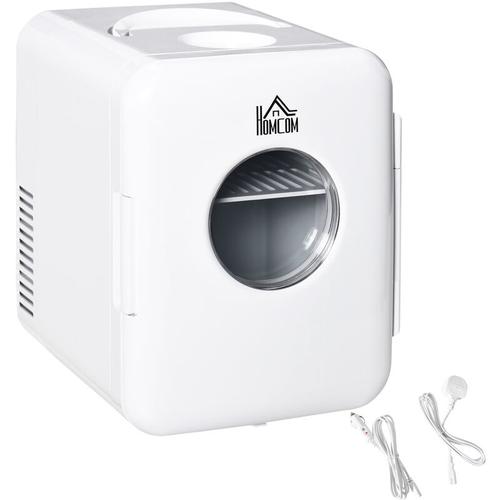 4L Auto-Kühlschrank Kühlbox Mini-Kühlschrank dc 12V ac 230V/50Hz 60 w für Auto und Camping Weiß