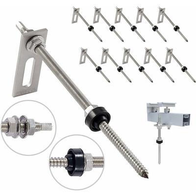 Stockschraube mit Adapterblech M10 x250mm aus Edelstahl - 10er Pack - Nuasol Image
