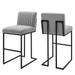 Indulge Channel Tufted Fabric Bar Stools - N/A