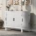 Accent Storage Cabinet Sideboard Wooden Cabinet with Antique Pattern Doors