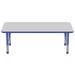 Factory Direct Partners Rectangle T-Mold Adjustable Height Activity Table w/ Standard Ball Glide Legs Laminate/Metal | 30 H in | Wayfair 10024-GYBL