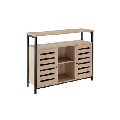 tectake Sideboard Warrington mit höhenverstellbaren Kunststofffüßen, 100 x 37 x 82 cm