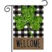 St Patricks Day Garden Flag - St. Patrick s Day 12x18 Double Sided Yard Flag Saint Patricks Decor Buffalo Plaid March Irish Shamrock Mini Farmhouse Burlap Small Garden Flag