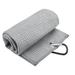 Waffle Microfiber Golf Ball Club Cleaning Towel with Carabiner Hook (Grey)