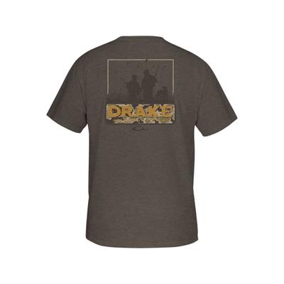 Drake Men's Family Tradition Short Sleeve T-Shirt, Chocolate Chip Light Heather SKU - 268041