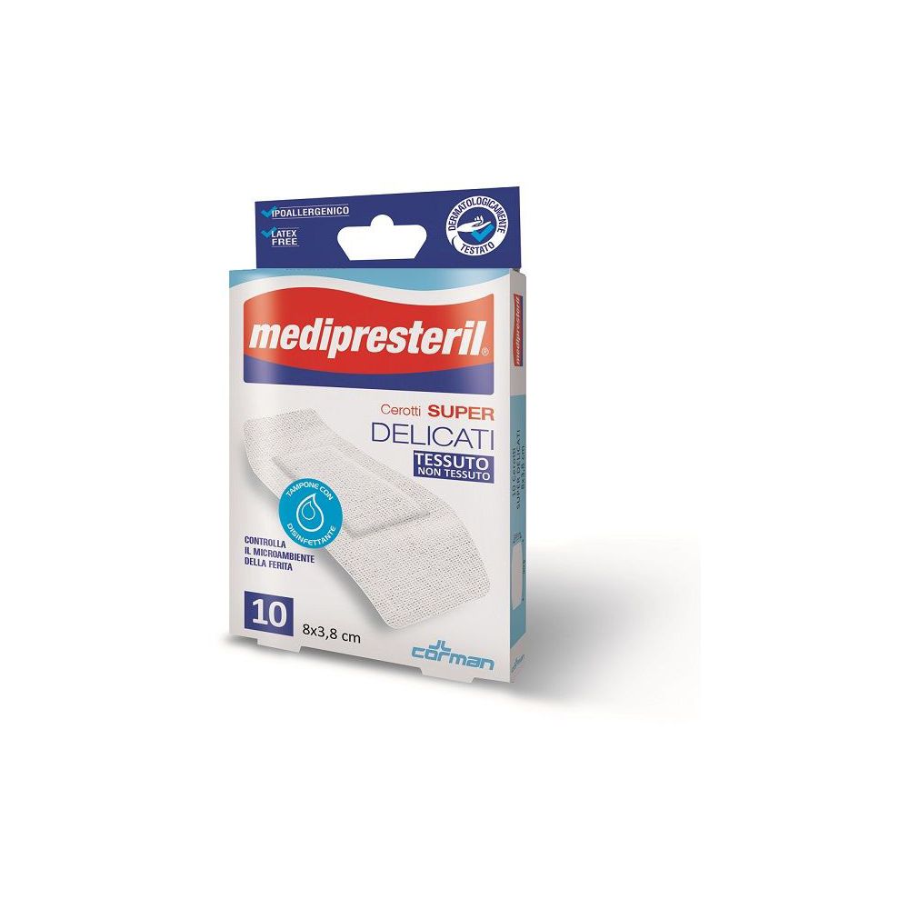 Medipresteril® Cerotti Super Delicati Tessuto non 8x3,8 cm 10 pz Cerot