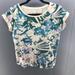 Disney Tops | Disney Princess Teal All Over Graphic T-Shirt Size M | Color: Blue/White | Size: M