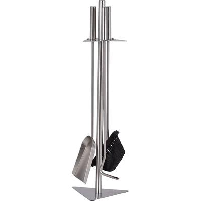 Kamingarnitur FIREFIX, silber, B:18cm H:60cm L:16cm, Edelstahl, Reinigungs-Sets, 4-tlg. Image