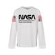 Langarmshirt MISTERTEE "Kinder Kids NASA Worm Longsleeve" Gr. 146/152, weiß (white) Jungen Shirts Langarmshirts