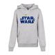 Hoodie MISTERTEE "Kinder Kids Star Wars Blue Logo Hoody" Gr. 158/164, grau (heathergrey) Jungen Sweatshirts