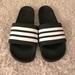 Adidas Shoes | Adidas Adilette Cloudfoam Plus Slides | Color: Black/White | Size: 10