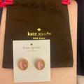 Kate Spade Jewelry | Gorgeous Nwt Kate Spade Pink And Gold Oval Stud Earrings | Color: Gold/Pink | Size: .5”