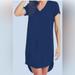 Anthropologie Dresses | Cloth & Stone Cobalt Blue Short Sleeve Crispin High Low Mini Tunic | Color: Blue | Size: S