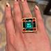 Kate Spade Jewelry | Kate Spade Crystal Ring Sz 7 | Color: Gold/Green | Size: Os