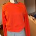 Athleta Tops | Athleta Sundown Puckered Sweatshirt Crew Neck Ruched Orange-Red Women's Size Xs | Color: Orange/Red | Size: Xs