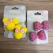 Disney Accessories | Disney Parks Girl Pigtail Bows Minnie Mouse Bow Yellow Hair Tie Shanghai | Color: Pink/Yellow | Size: Osbb